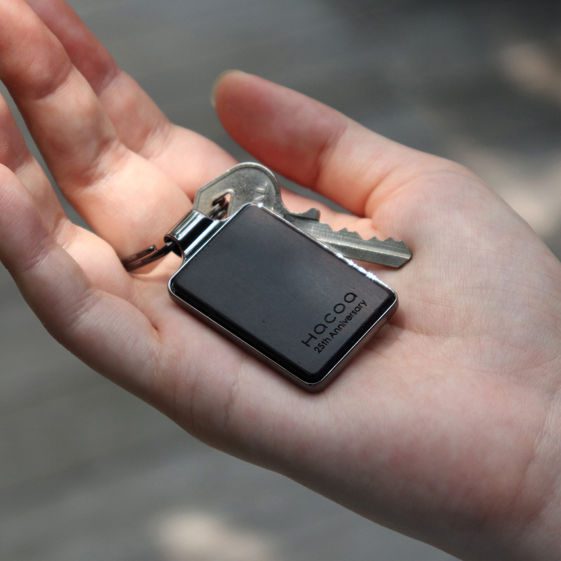 Hacoaブランド25周年限定木製キーリング「KEYRING 001」